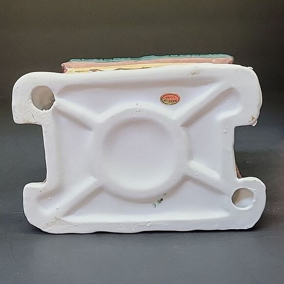 St Nicholas Square Covered Bridge Christmas Village House Porcelain - Picture 6 of 8